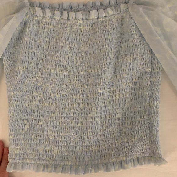 NEW Without tags Wilfred Saga Blouse Smocked  Sheer longsleeve Size XS - Picture 6 of 9